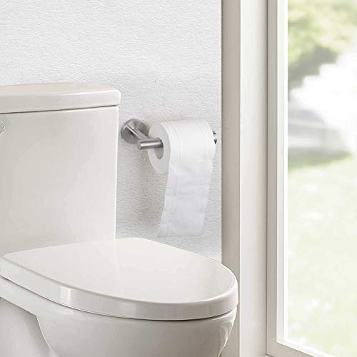 Nolimas Brushed Nickel Toilet Paper Holder SUS304 Stainless Steel Half Open Round Wall Mounted Rustfree Bathroom Hotel 5 inch TP Holder Kitchen Washroom Tissue Roll Dispenser