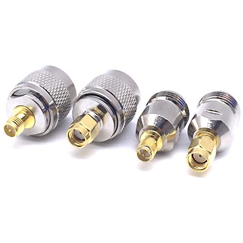 4PCS N to RP-SMA Adapter for WiFi Antenna/Extender/Transceiver/Repeater/Analyzer/Signal Booster/Radio/Extension Cable