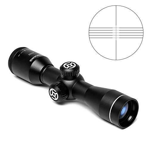 SONICKING 4x32 Compact Rifle Scope Crosshair Optics Hunting Gun Scope with 20mm Free Mounts