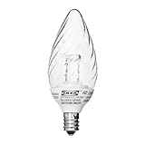 Ikea LEDARE LED bulb E12, chandelier, twisted clear