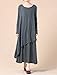 Mordenmiss Women's New Spring/Fall Cotton Long Sleeve Layered Dress Style 1-L Gray