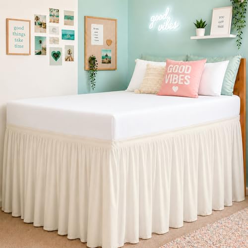 Cottington Lane Ruffled Bed Skirt Twin XL Cream