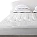 Bedsure King Mattress Pad - Quilted Fitted Mattress Topper Protector with 8-21 Inches Deep Pocket, Noiseless Breathable Bed Cover Padded, Machine Washable, White, 78x80 Inches