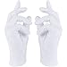Vastar 14 Pairs 8.6 Inch White Cotton Gloves, Work Gloves For Coin Jewelry Silver Inspection, Large