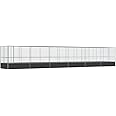 vidaXL Bird Aviary with Extension - Galvanized Steel Cage - Silver/Anthracite - 490.6"x81.5"x83.5" - Birds/Small Animals/Rabbits/Ducks