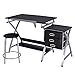 Tangkula Drafting Table Art & Craft Drawing Desk Art Hobby Folding Adjustable w/Stool (Black)