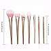Sankuwen 7 Pcs Professional Powder Cosmetic Makeup Brush (Rose Gold)