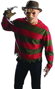 Rubie's Men's Nightmare On Elm St Freddy Krueger Shirt with Mask, Multicolor, Standard