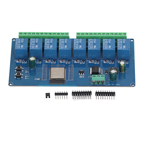 Relay Com Gugxiom 8 Channel Relay Module ESP32-WROOM-32E WiFi Relay Module, DC5 ...