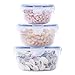 [3-Pack] Plastic Meal Prep Food Storage Containers (10.1+20.3+35.5oz), Round Mixing and Prep Bowls, BPA Free Airtight Snap Locking Lid, Freezer Microwave Safe