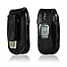 Turtleback Black Leather Case for Samsung U365 Gusto 2 Flip Phone with Rotating Belt Clip - Made in USA