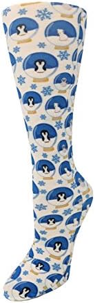 Cutieful Therapeutic Graduated 8-15 mmHg Compression Socks - Snowglobes
