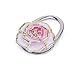 Folding Handbag Purse Bag Hanger Durable Table Hook Hang Holder Rose Flower Shape (Pink)