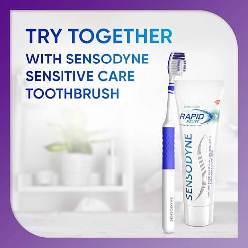 SENSODYNE RAPID RELIEF SENSITIVE TOOTHPASTE, CAVITY PREVENTION AND SENSITIVE TEETH TREATMENT – 3.4 OUNCES