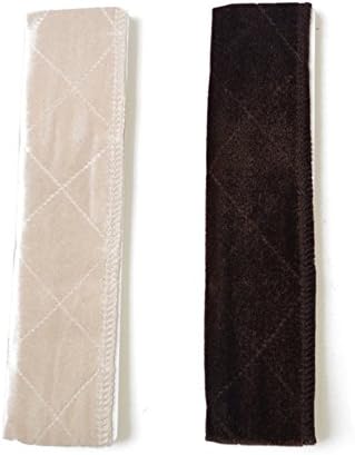 Dingli Hair 2021 New Flexible Velvet Wig Grip Scarf Head Hair Band Extra Hold Wig Adjustable Fastern (2pcs (Brown +Beige))