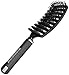Boar Bristle Brush Best at Detangling Thick Hair Vented for Faster Blow Dryer Drying After Shampoo - 100% Professional Natural Boar Bristles Promotes Healthy Oil Distribution
