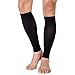 TOFLY® Calf Compression Sleeve for Men & Women, 1 Pair, Footless Compression Socks 20-30mmHg for Leg Support, Shin Splint, Pain Relief, Swelling, Varicose Veins, Maternity, Nursing, Travel, Black XL