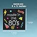 Juvale Made in the 80's Paper Napkins for Birthday Parties (5 x 5 in, Black, 50 Pack) - 80s Centerpiece Decorations - Disposable Party Decor Napkins