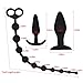 ARIRRA 3PCS Anal Plug Set Silicone Anal Pleasurable Butt Plug Sex Toy for Beginners
