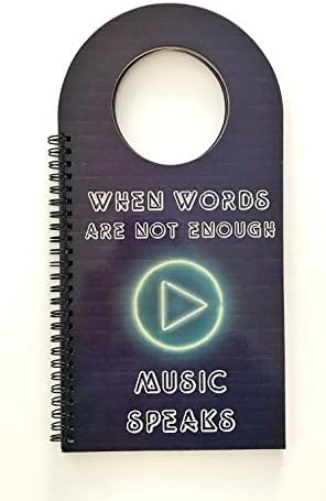 Door Hanger Book for Music Lovers, Great Room Decor for Boys and Girls, Door Decorations for Singers, Musicians or Music Teachers! NEON Desing!