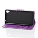 Sony Xperia XA1 Ultra Case, ARSUE Premium Soft Flip Folio [Kickstand Feature] PU Leather Wallet Butterfly Flower Case with ID&Credit Card Pockets,Purple/Bling (NOT fit Sony Xperia XA / XA Ultra)
