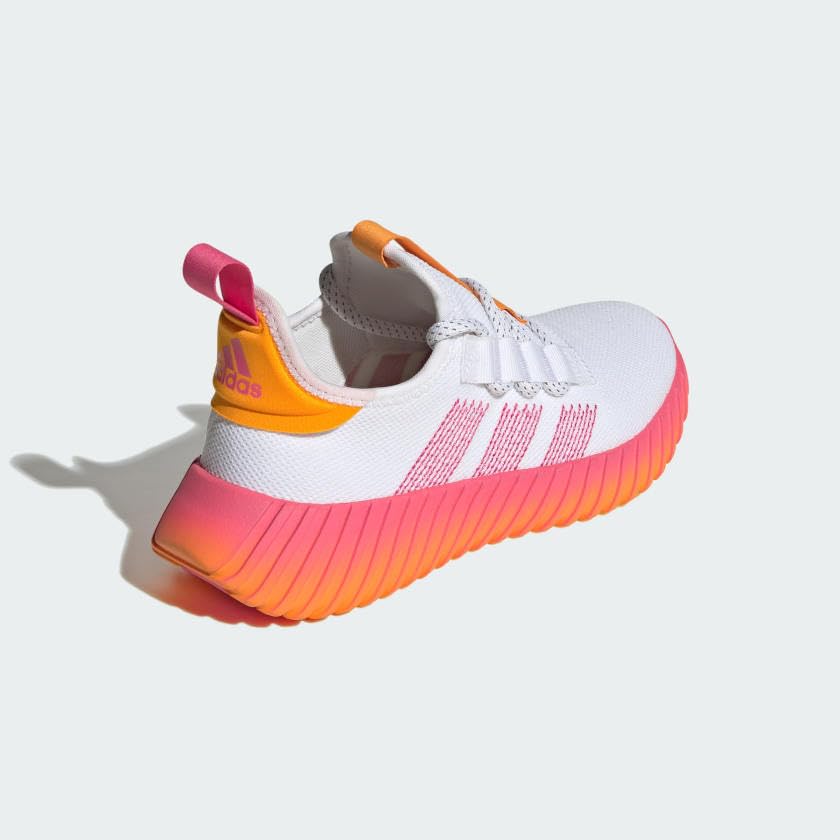 adidas Women's Kaptir Flow Sneaker, White/Pulse Magenta/Crew Orange, 8 - Image 6