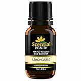Lemongrass Essential Oil By Scential Health 15ml (.5oz) 100% Certified Pure Therapeutic Grade Essential Oil With No Fillers, Bases or Additives AND ZERO Carrier Oils
