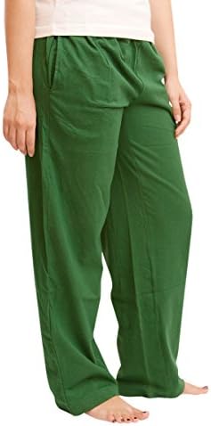 100% Egyptian Cotton Lounge Pants (For Both Men And Women) - Dark Green (2X-Large)