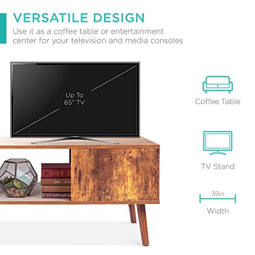 Best Choice Products Wooden MidCentury Modern Coffee Table, Accent Furniture for Living Room