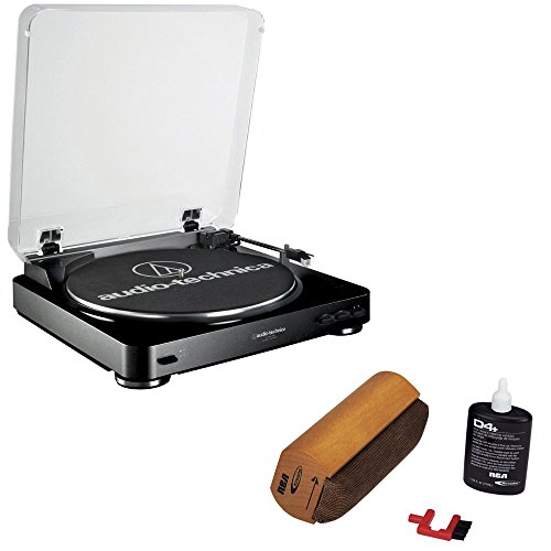 Audio-Technica-AT-LP60-Fully-Automatic-Stereo-Turntable-System-with-Cleaning-Kit-Black