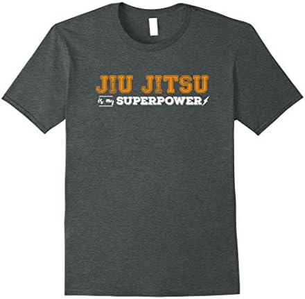 Mens Jiu Jitsu is My Superpower Martial Arts T-Shirt 3XL Dark Heather