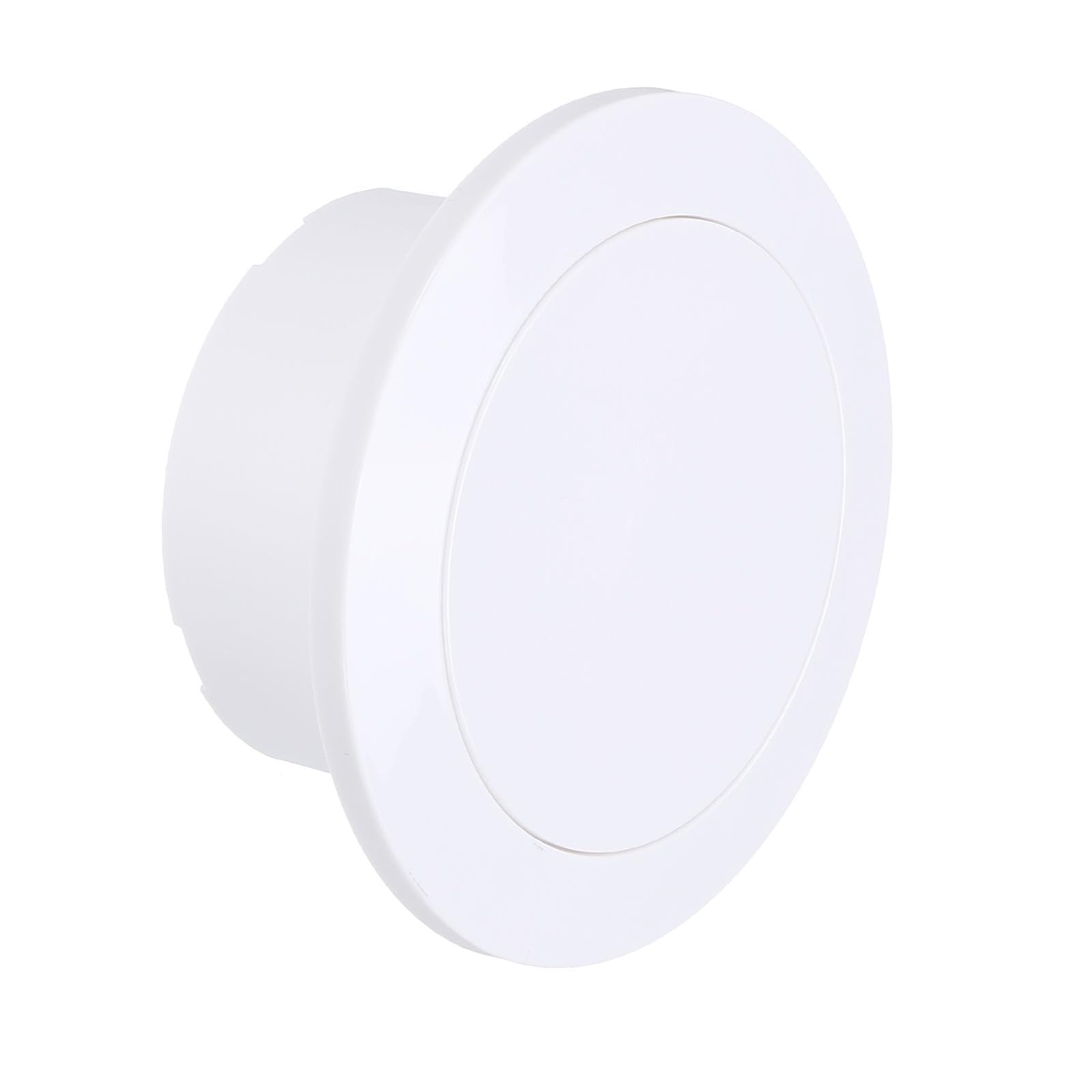 PATIKIL 4 Inch Round Air Vent, ABS Adjustable Soffit Exhaust Vent Cover with Built-in Screen Mesh for Home Living Room Kitchen Office Ventilation, White
