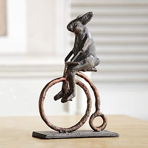 Rabbit on Antique Bicycle Decor - Image 3