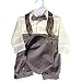 Infant & Toddler Boys Vintage Style Knickers Outfit 5-pc with Suspenders, Bowtie & Newsboy Cap (Infants 12 Months)