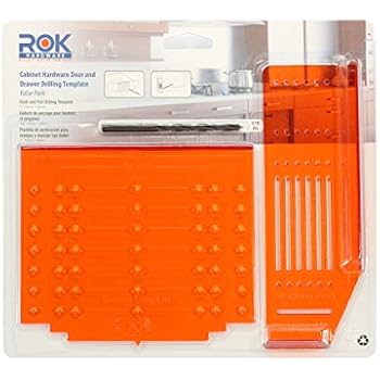 Rok Hardware Knob Handle Pull Drill Mounting Template for Cabinet Doors and Drawers