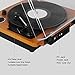 Record Player Vintage Vinyl Record Turntable Player with BT,LP 3-Speed Belt-Drive,RCA Output,3.5mm Aux Input,Headphone Jackthumb 2