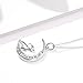 YFN Sterling Silver I Love You to the Moon and Back Dog House Moom Pendant Necklace 18