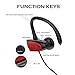 Chamfind Bluetooth Headphones, Wireless Earbuds Bluetooth V4.2 Stereo Earphones, IPX5 Waterproof Sports Neckband Headset, With Mic Bass Noise Reducing for Gym Running(Red) - Fozento