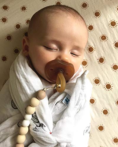 Modern Pacifier Clip for Baby - 100% BPA Free Silicone Beads (Natural) Binky Holder for Newborn - Infant Baby Shower Gift - Universal fit MAM - Philips Avent - Thumbnail 7