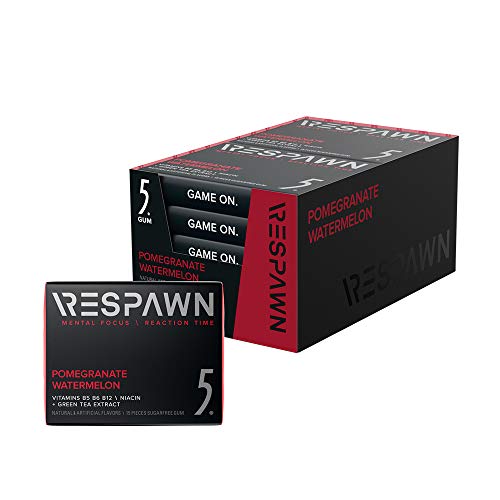 RESPAWN By 5 Mental Focus Gum - Pomegranate