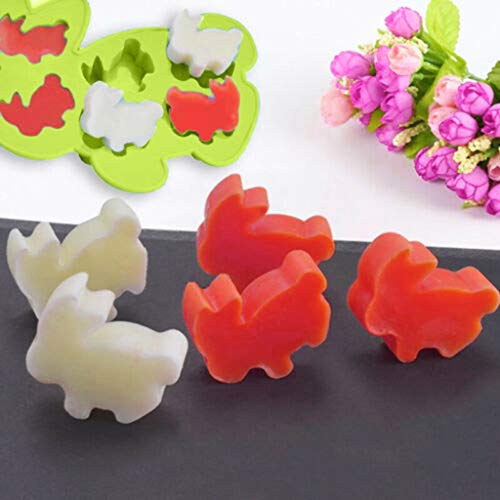 Ice Cube Tray, Fheaven Summer Rabbit Shape Cake Baking Mold Candy Making Gelatin Setting (Green)