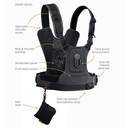 1 Cotton+Carrier+Camera+Harness+Gray