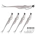 Goture Shad/Crawfish Soft Fishing Lures with Jig Head Hooks, Weedless Rig for Freshwater Saltwater Bass Trout Walleye and Catfish Fishing - 5 Lures