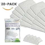 CPAP Filters Disposable CPAP Air Filter - 20 Pack Universal Filters Standard CPAP Supplies for ResMed AirSense 10, AirCurve 10 and S9 Series CPAP & BiPAP Machines