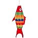 40-inch Multi-Colored Fish Windsock with Red Fins (3.3 feet) -- Includes hanging clip.