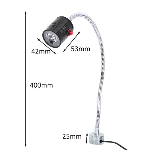 3W Lathe Light LED Magnetic Base Work Light Lamp Tool For Lathe Industrial Light Milling Machines Grinders