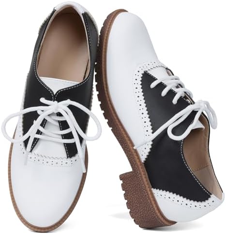 Amazon.com | Ellie Shoes Women's 105 Saddle Oxford, Pink/White, 6 M US