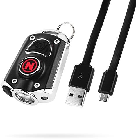 NEBO MYCRO Keychain Flashlight | 400 Lumens, 40 Hours Run Time,  Rechargeable EDC Light With 6 Red, Green & White Modes, Water Resistant,  Portable, Includes Charging Cable & Stainless Steel Necklace price