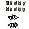 M5 motorfiets kuiplichaam bouten en clips, spits snelheid bevestigingsclips schroef veermoeren, 10 STUKS(Zwart)