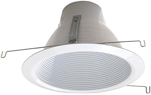 6" Deep Self Flange Air-Shut Baffle Trim for Line Voltage Recessed Light-White
